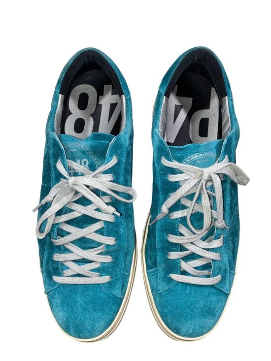 P448 Other - P448 Jack Caraibi Mens Low Top Suede Sneakers EU 48 US 14 Turquoise Blue